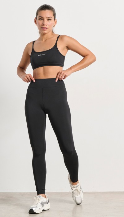 BodyTalk Γυναικείο αθλητικό ψηλόμεσο κολάν 4/4 `BDTK GYM`μαύρο