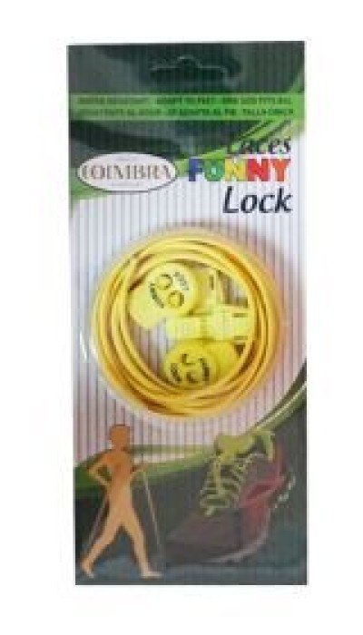 Coimbra Ελαστικά κορδόνια  για παπούτσια Funny Lock κίτρινα