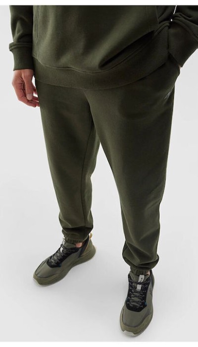 4F Ανδρικό Παντελόνι Φόρμας με λάστιχο χακί