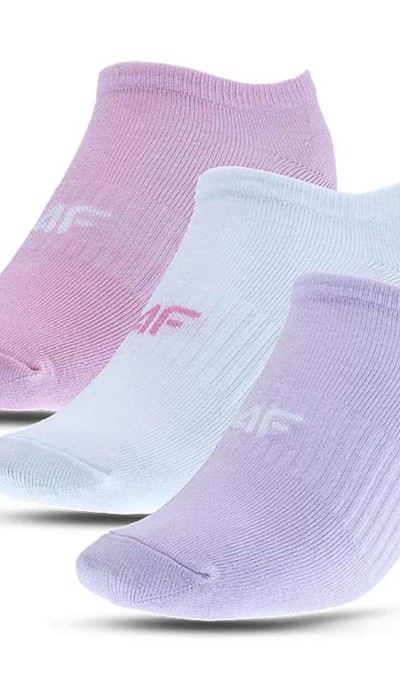 4F Παιδικές κάλτσες σοσόνια (3pack) ροζ