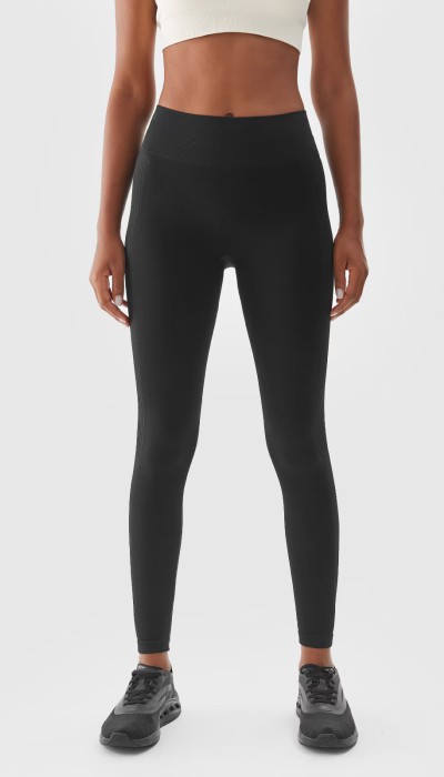 4F Γυναικείο κολάν seamless Μαύρο