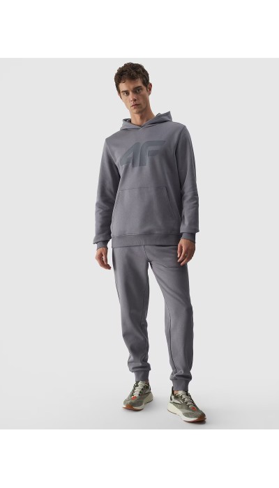 4F Ανδρική Φούτερ Μπλούζα με Κουκούλα Γκρι