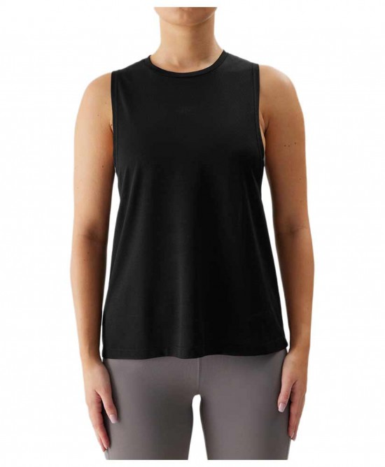4F Γυναικεία αθλητική μπλούζα αμάνικη 4F Dry μαύρη