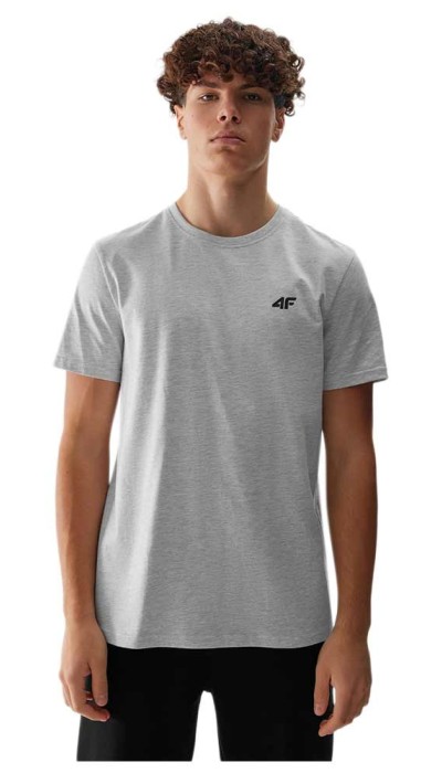 4F ανδρική κοντομάνικη μπλούζα γκρι