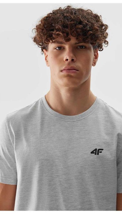 4F ανδρική κοντομάνικη μπλούζα γκρι