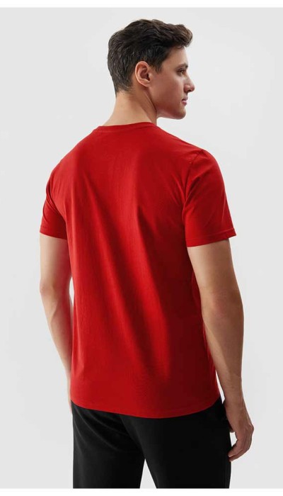 4F ανδρική κοντομάνικη μπλούζα κόκκινη