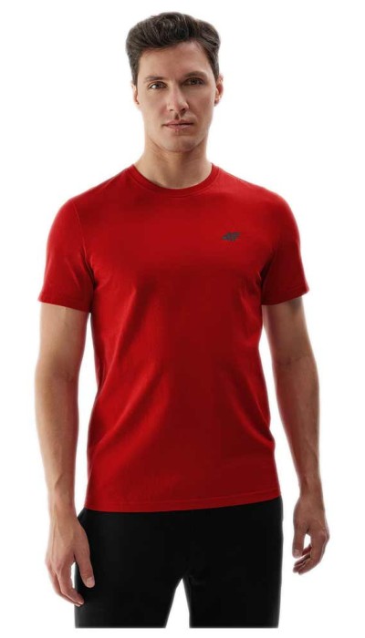 4F ανδρική κοντομάνικη μπλούζα κόκκινη
