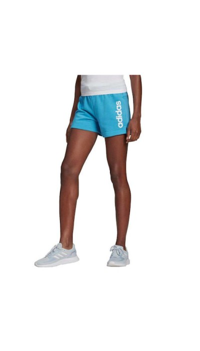 Adidas Γυναικείο σορτς Ess με λογότυπο  γαλάζιο