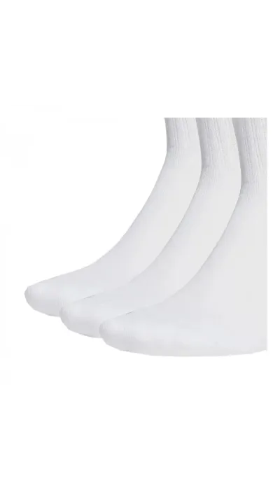 Adidas Unisex Κάλτσες 3Stripes Mid Cut 3Ζεύγη Άσπρες