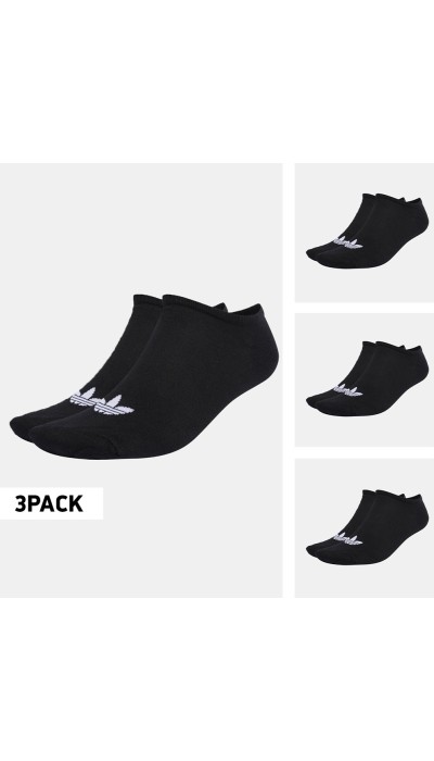 Adidas Unisex Κάλτσες Κοφτές 3Ζεύγη Μαύρες