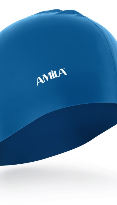 Amila Σκουφάκι Κολύμβησης Ενηλίκων για μακρυά μαλλιά με έξτρα ελαστικότητα μπλε