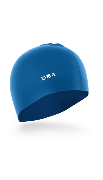 Amila Σκουφάκι Κολύμβησης Ενηλίκων για μακρυά μαλλιά με έξτρα ελαστικότητα μπλε