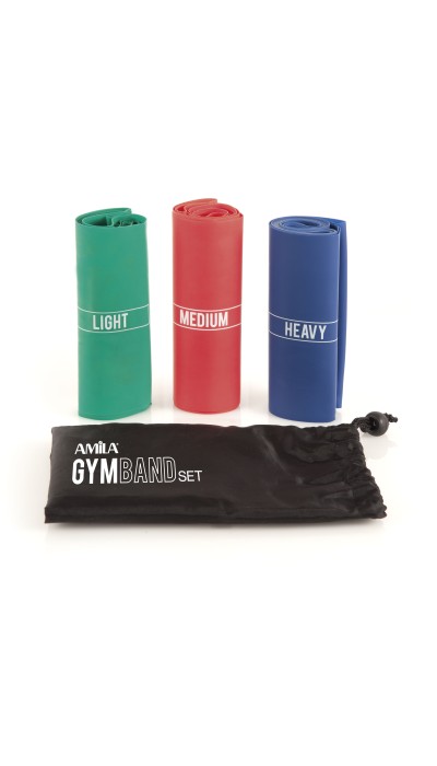 Amila Σετ 3 Λάστιχα Αντίστασης GymBand 1.2m Πολύχρωμο