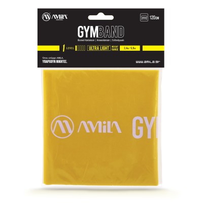 Amila Λάστιχο Αντίστασης GymBand 1.2m πολύ ελαφρύ κίτρινο