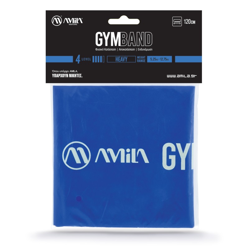 Amila Λάστιχο Αντίστασης GymBand 1.2m σκληρό μπλε Amila Λάστιχο Αντίστασης GymBand 1.2m σκληρό μπλε