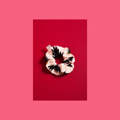 PetitBoutik Scrunchie σούρα μαλλιών Cream Aztek