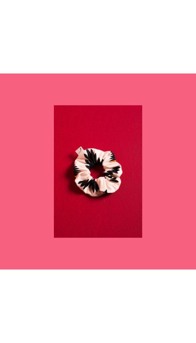 PetitBoutik Scrunchie σούρα μαλλιών Cream Aztek