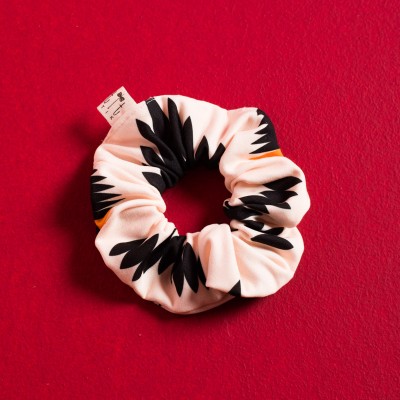 PetitBoutik Scrunchie σούρα μαλλιών Cream Aztek