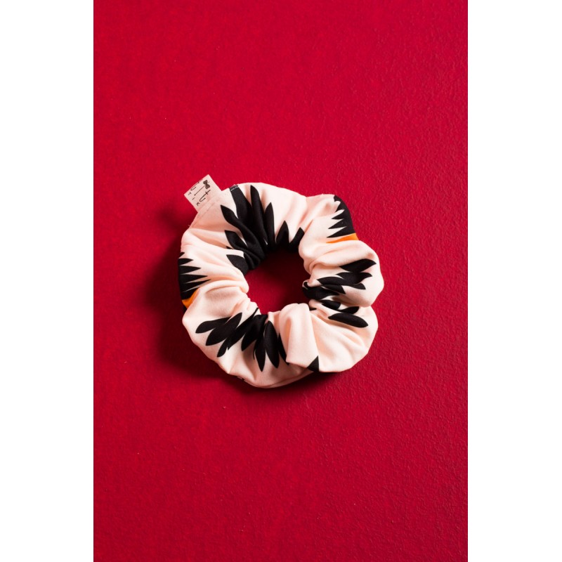 PetitBoutik Scrunchie σούρα μαλλιών Cream Aztek