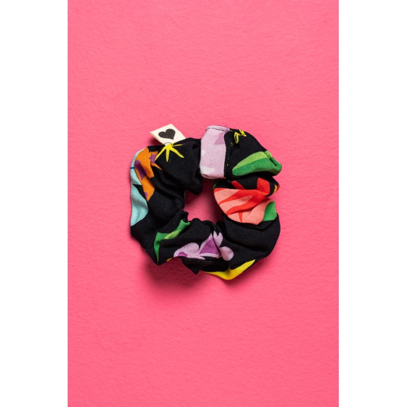 PetitBoutik Scrunchie σούρα μαλλιών Black Mexican Leopard