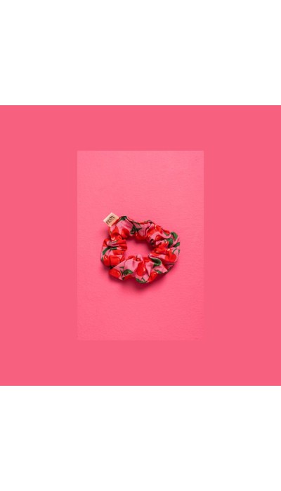 PetitBoutik Scrunchie σούρα μαλλιών Pink Cherries