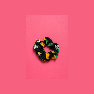 PetitBoutik Scrunchie σούρα μαλλιών Black Lemons