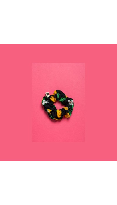 PetitBoutik Scrunchie σούρα μαλλιών Black Lemons