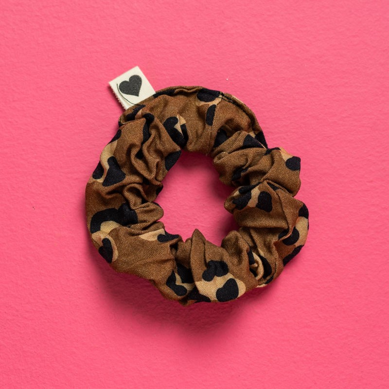 PetitBoutik Scrunchie σούρα μαλλιών Leopar Animal Print PetitBoutik Scrunchie σούρα μαλλιών Leopar Animal Print