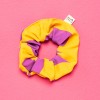 PetitBoutik Scrunchie σούρα μαλλιών Yellow Magenta Hearts