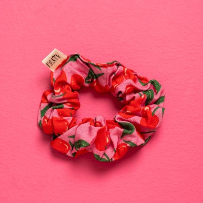 PetitBoutik Scrunchie σούρα μαλλιών Pink Cherries