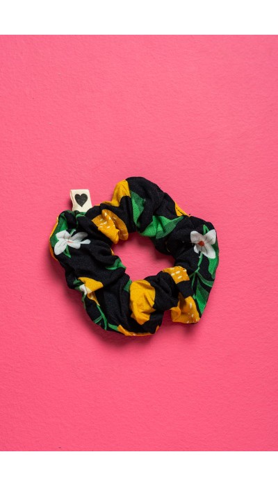 PetitBoutik Scrunchie σούρα μαλλιών Black Lemons