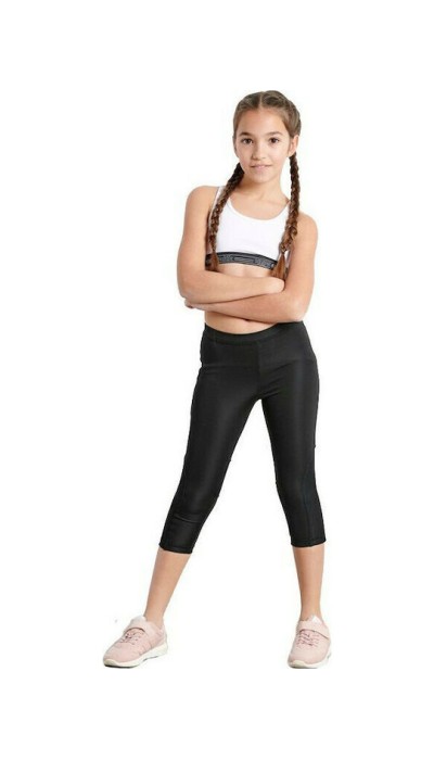 BodyTalk Παιδικό κολάν κάπρι με διαφάνεια για κορίτσι  μαύρο