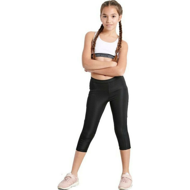 BodyTalk Παιδικό κολάν κάπρι με διαφάνεια για κορίτσι μαύρο BodyTalk Παιδικό κολάν κάπρι με διαφάνεια για κορίτσι μαύρο