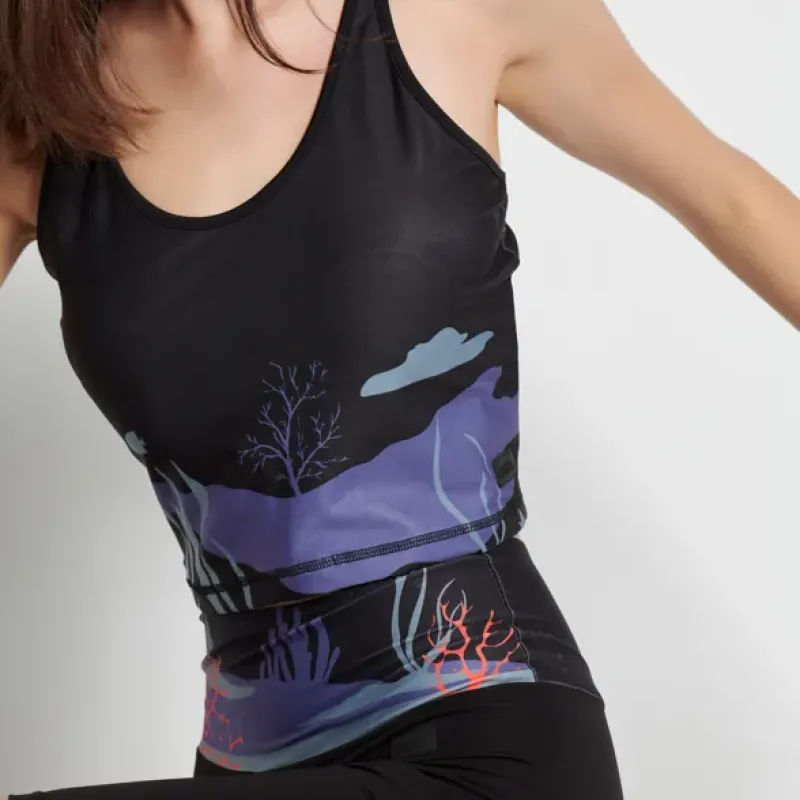 BodyTalk Γυναικείο αμάνικο crop top CORALREEF