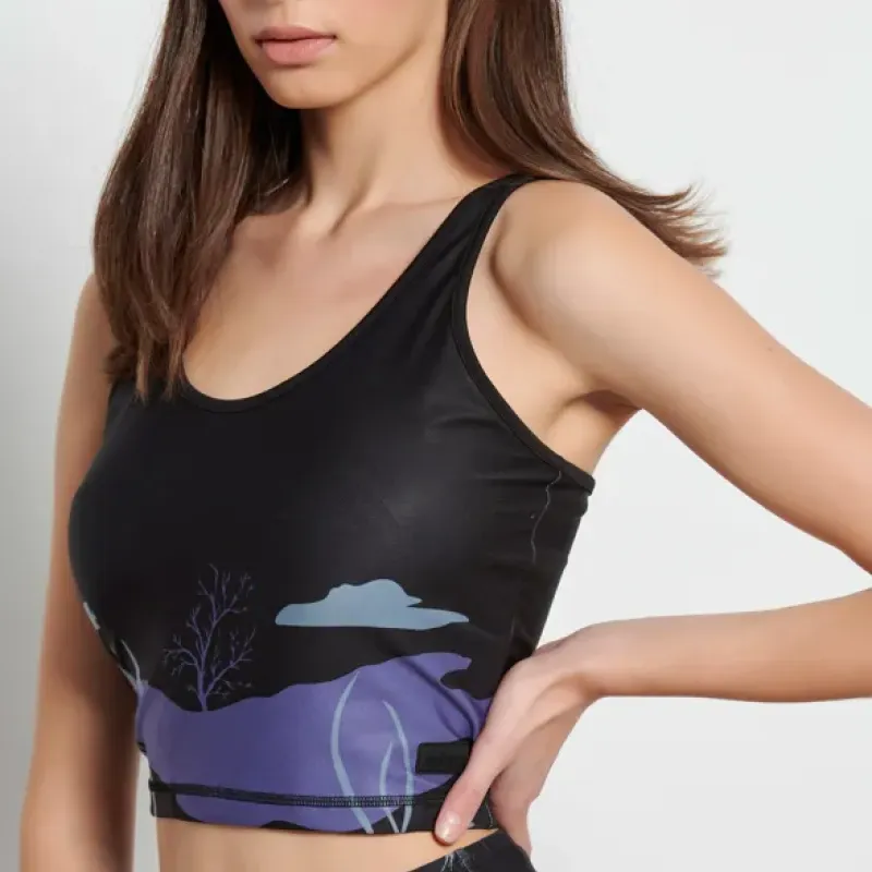 BodyTalk Γυναικείο αμάνικο crop top CORALREEF