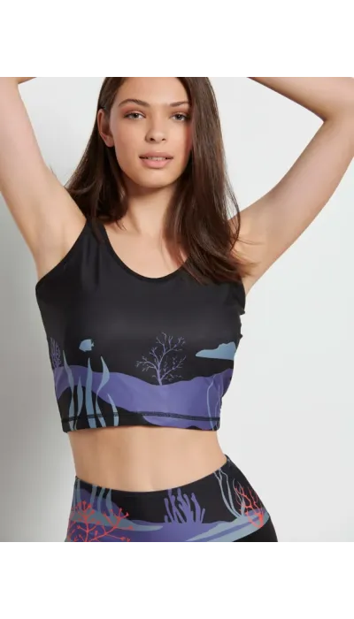 BodyTalk Γυναικείο αμάνικο crop top CORALREEF