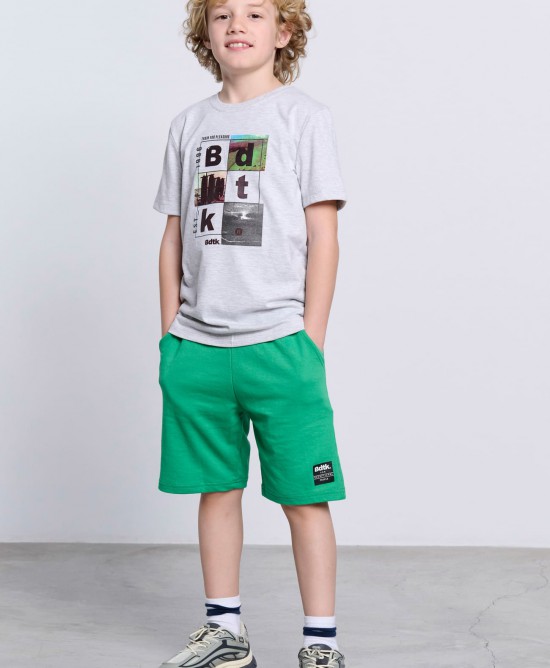 BodyTalk Παιδική κοντομάνικη μπλούζα για αγόρι γκρι