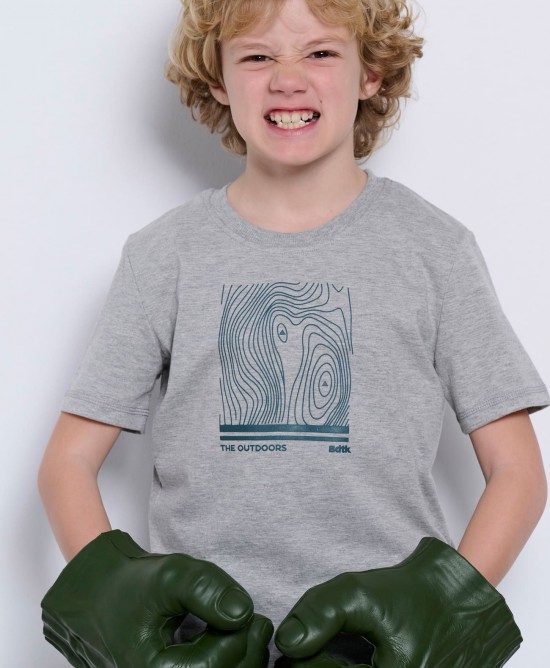 BodyTalk Παιδικό σετ για αγόρι μπλούζα & βερμούδα γκρι