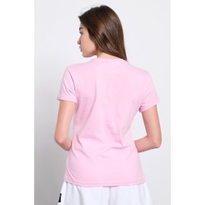 BodyTalk Γυναικεία κοντομάνικη μπλούζα βαμβακερή ροζ