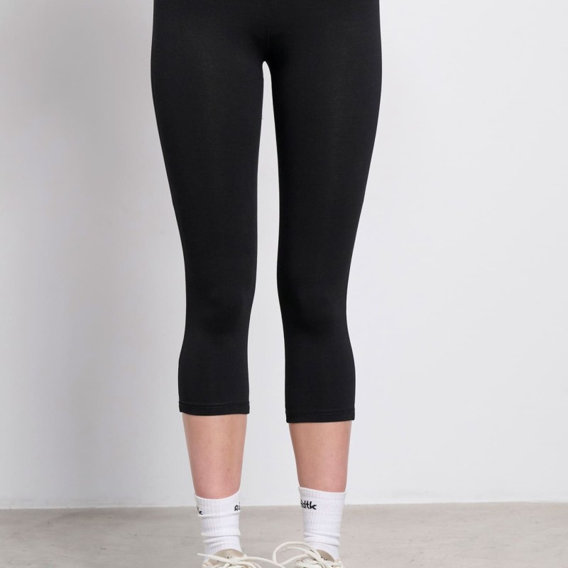 BodyTalk Γυναικείο κολάν κάπρι 3/4 βαμβακερό μαύρο BodyTalk Γυναικείο κολάν κάπρι 3/4 βαμβακερό μαύρο