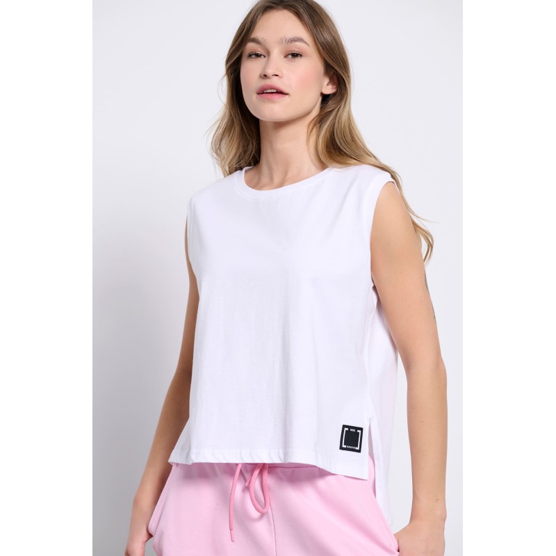 BodyTalk Γυναικεία αμάνικη μπλούζα άσπρη BodyTalk Γυναικεία αμάνικη μπλούζα άσπρη