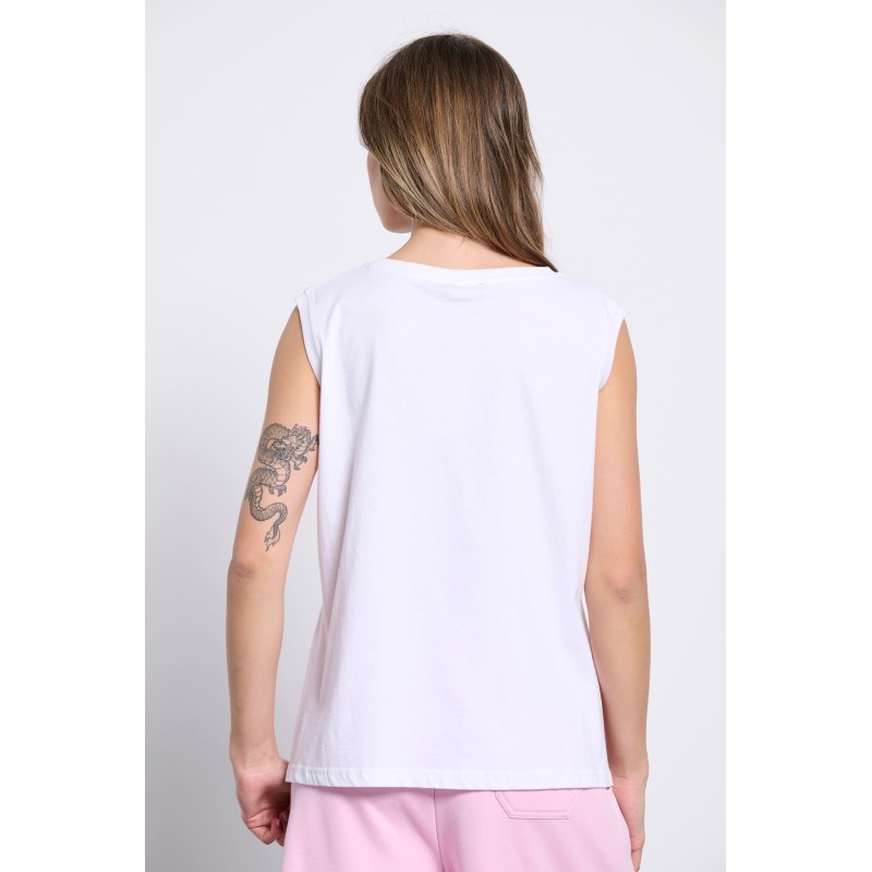 BodyTalk Γυναικεία αμάνικη μπλούζα άσπρη BodyTalk Γυναικεία αμάνικη μπλούζα άσπρη