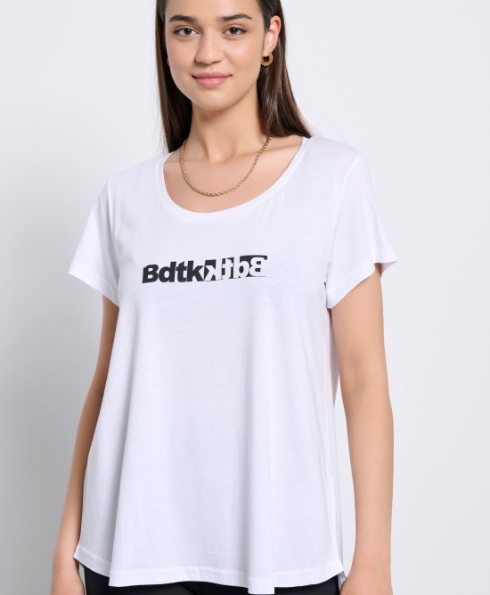 BodyTalk Γυναικεία μπλούζα κοντομάνικη άσπρη