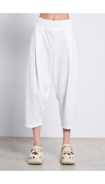 BodyTalk Γυναικεία Φαρδυά παντελόνα baggy 7/8 εκρού