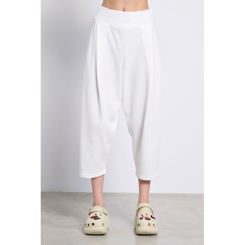 BodyTalk Γυναικεία Φαρδυά παντελόνα baggy 7/8 εκρού