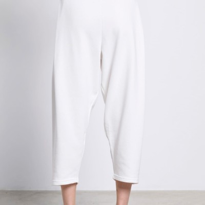 BodyTalk Γυναικεία Φαρδυά παντελόνα baggy 7/8 εκρού