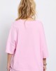BodyTalk  Γυναικεία κοντομάνικη loose μπλούζα με λογότυπο ροζ