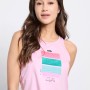 BodyTalk Γυναικείο αμάνικο crop top ροζ