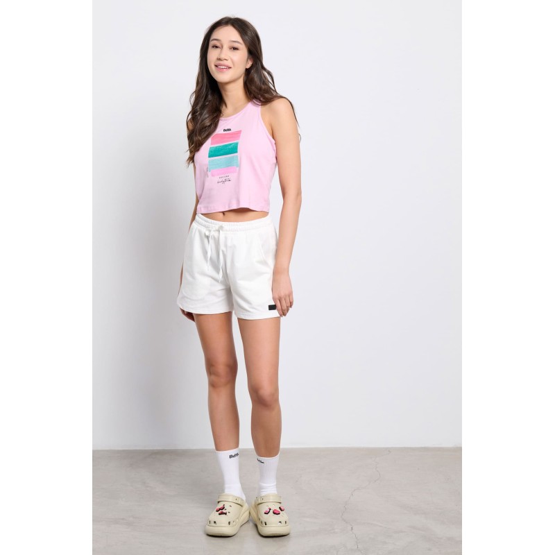 BodyTalk Γυναικείο αμάνικο crop top ροζ BodyTalk Γυναικείο αμάνικο crop top ροζ