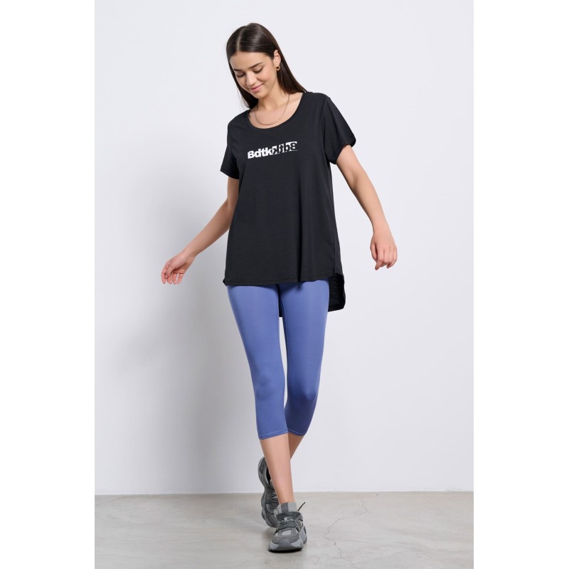 BodyTalk Γυναικείο κολάν κάπρι 3/4 μωβ BodyTalk Γυναικείο κολάν κάπρι 3/4 μωβ